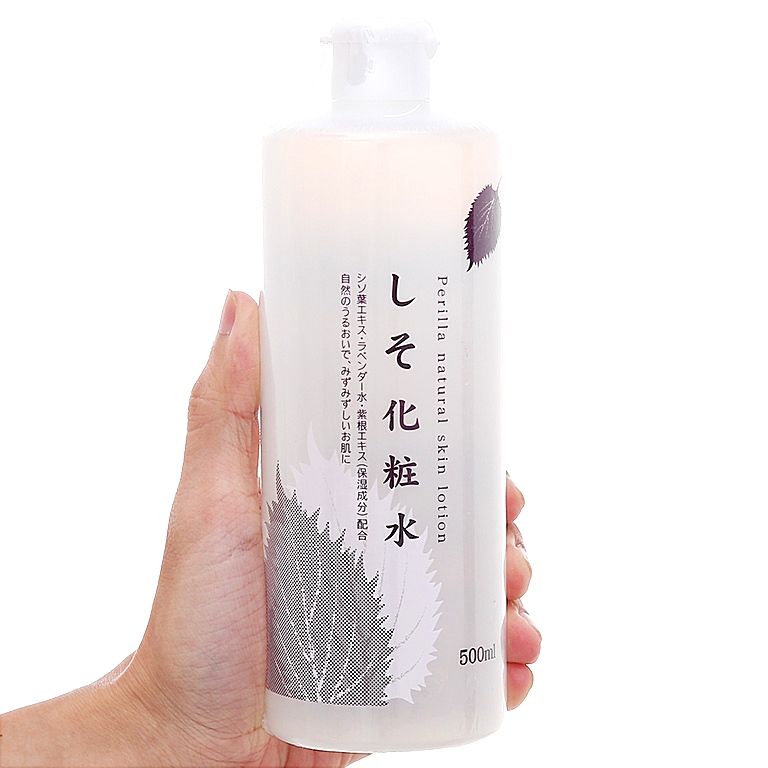 Nước Hoa Hồng Tía Tô Chinoshio Perilla Natural Skin Lotion Se Khít Lỗ Chân Lông (Chai 500 ml)