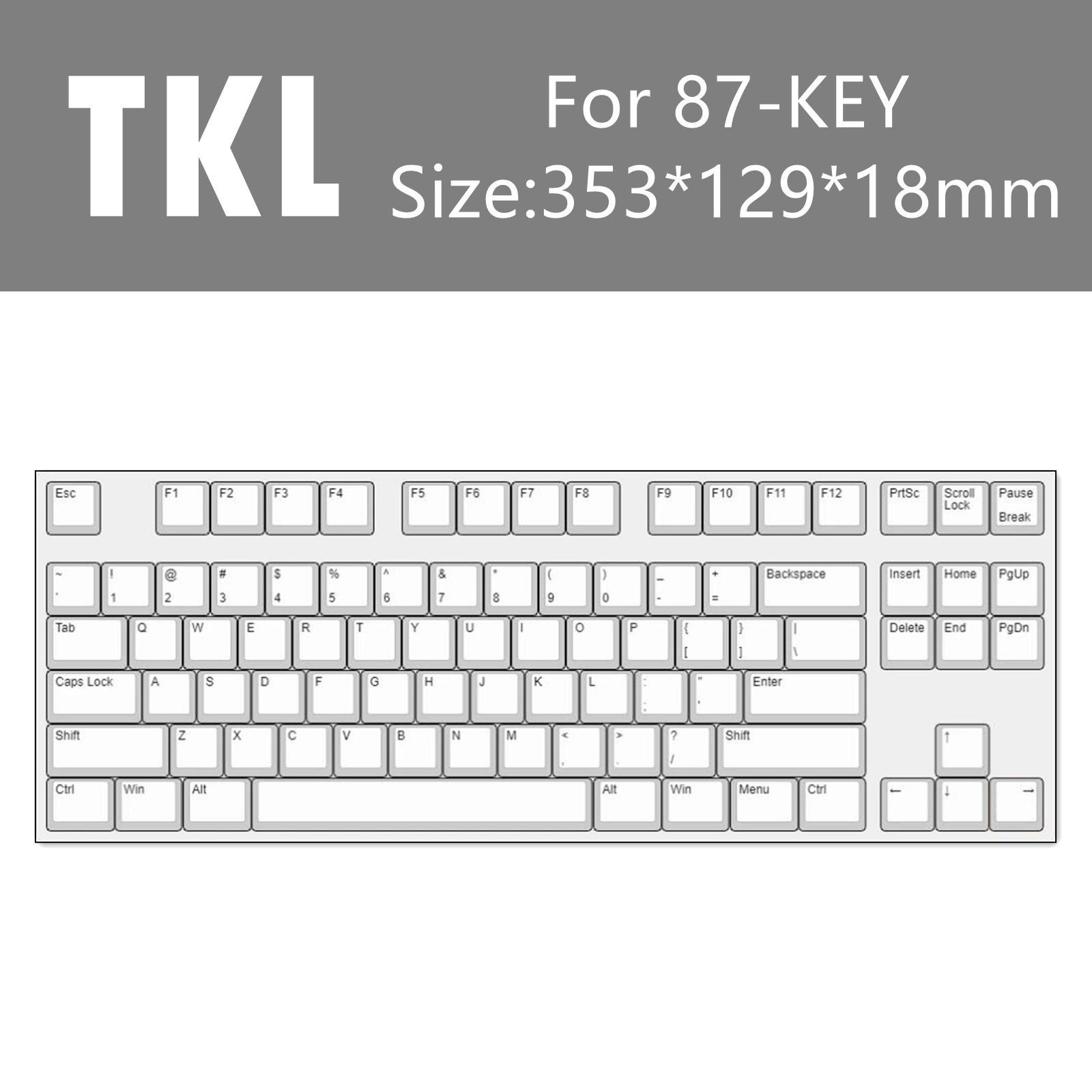 2 PCS Mechanical Keyboard Transparent Easy to Use Homes Offices