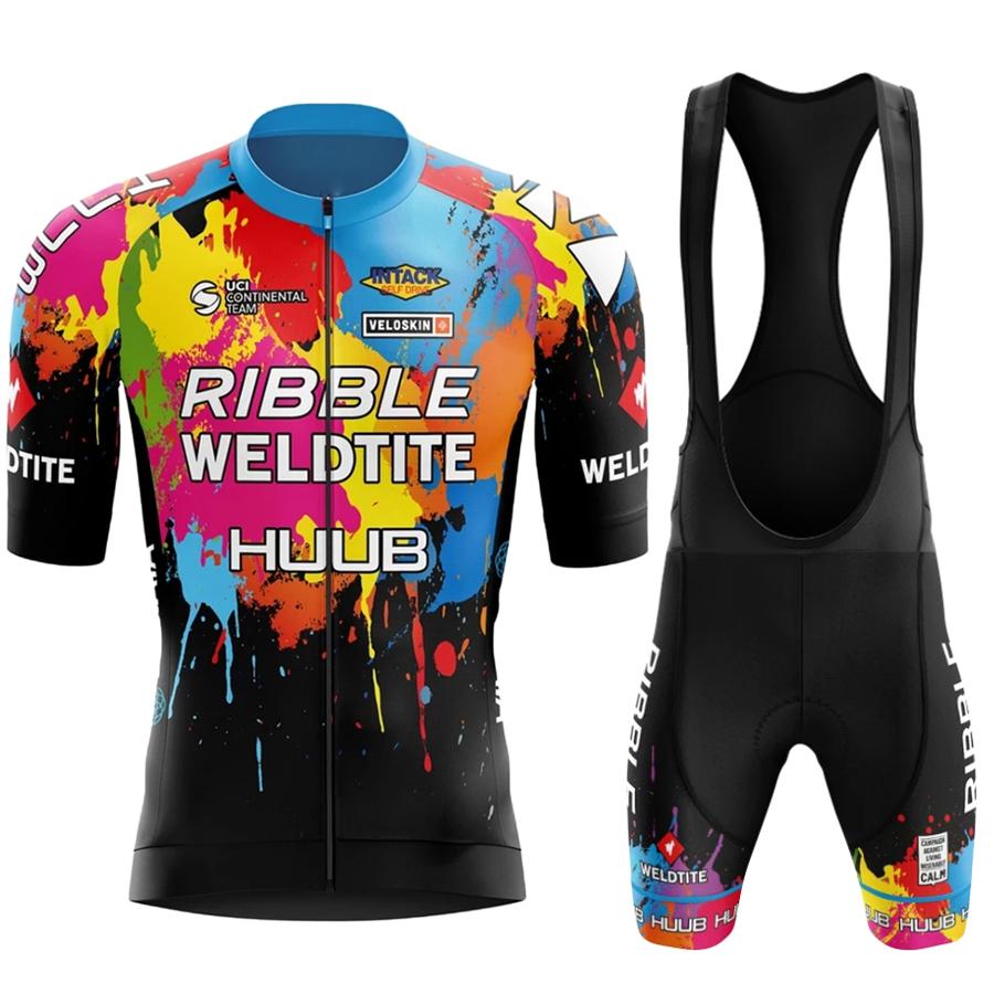 2022 Huub Cycling Jersey Bộ xe đạp đạp xe đạp xe đạp ngắn tay xe đạp xe đạp xe đạp áo đạp áo sơ mi cổ áo Color: 8 Size: XS