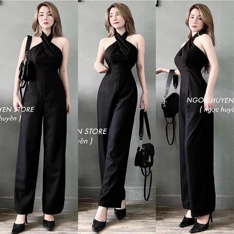 Jumpsuit nữ cổ yếm thiết kế tinh tế nhẹ nhàng cuốn hút cho các nàng kdx