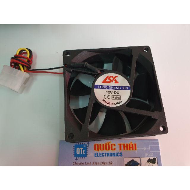 Quạt tản nhiệt 8x8 cm (12vdc)