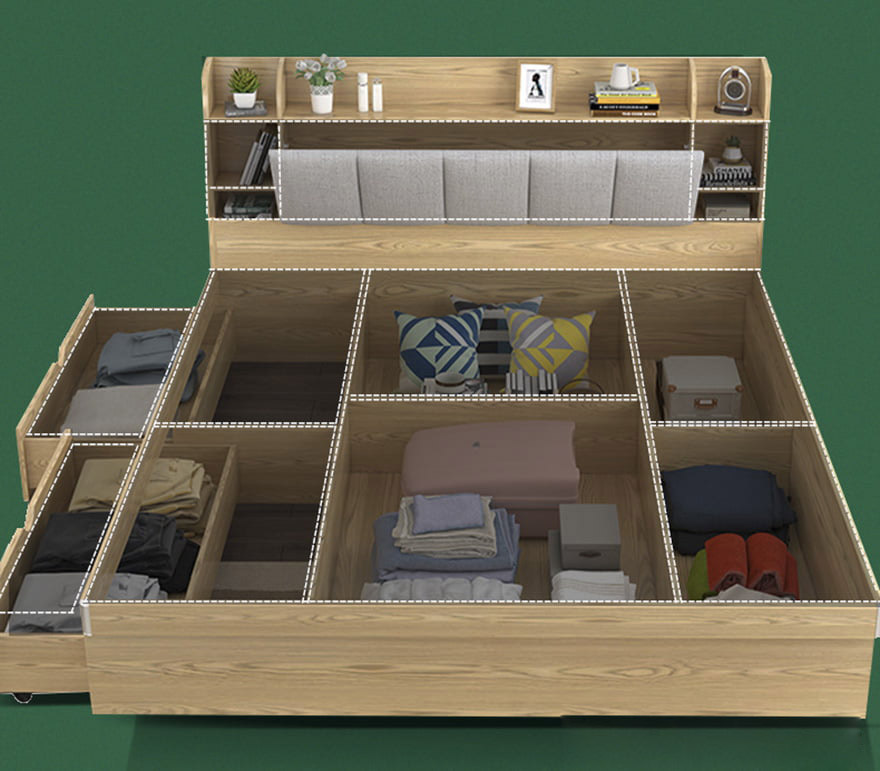 Giường ngủ gia đình cao cấp làm bằng gỗ MDF
