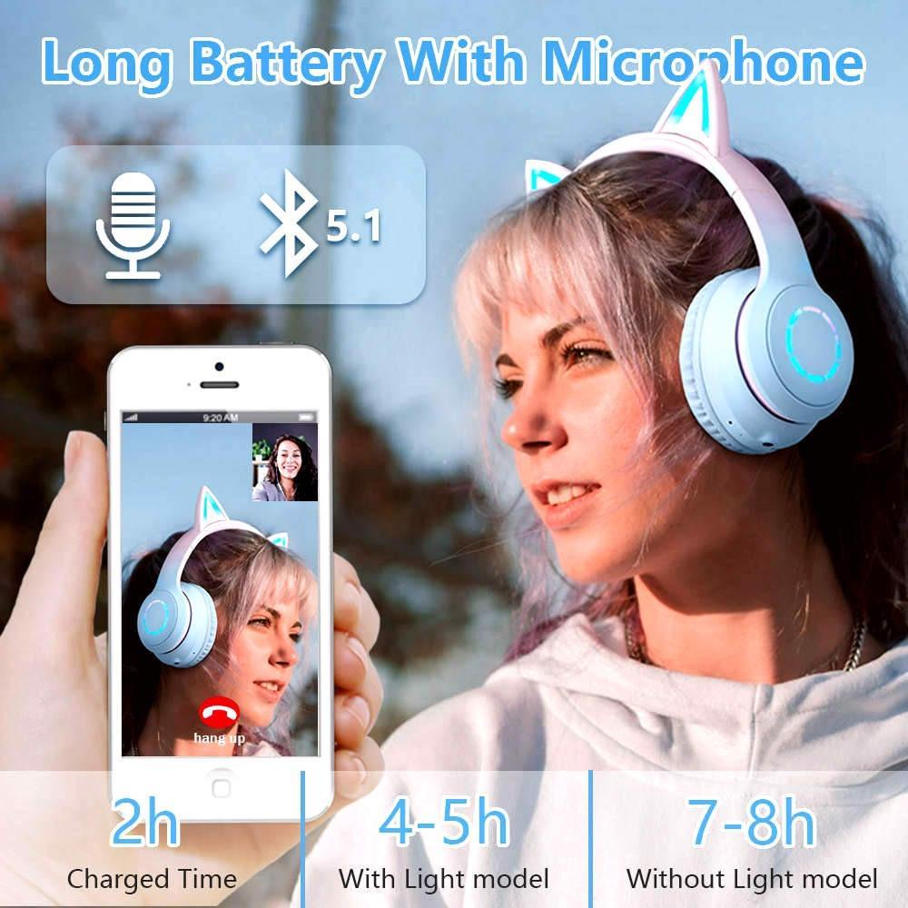 Tai Nghe Chụp Tai Bluetooth Không Dây Có Thể Gấp Gọn Có Micro Và Tháo Rời Tiện Dụng Điện Thoại