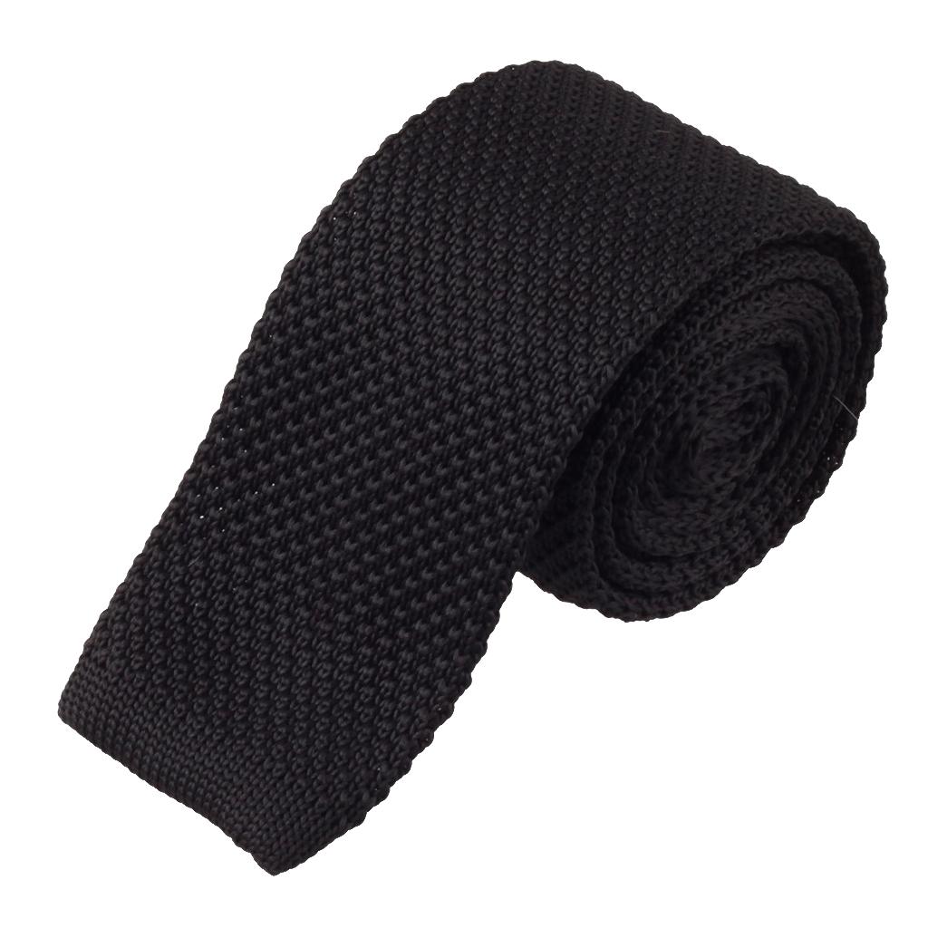 Luxury Men's Plain Woven Tie Necktie Solid Men Knitted Casual Formal Long
