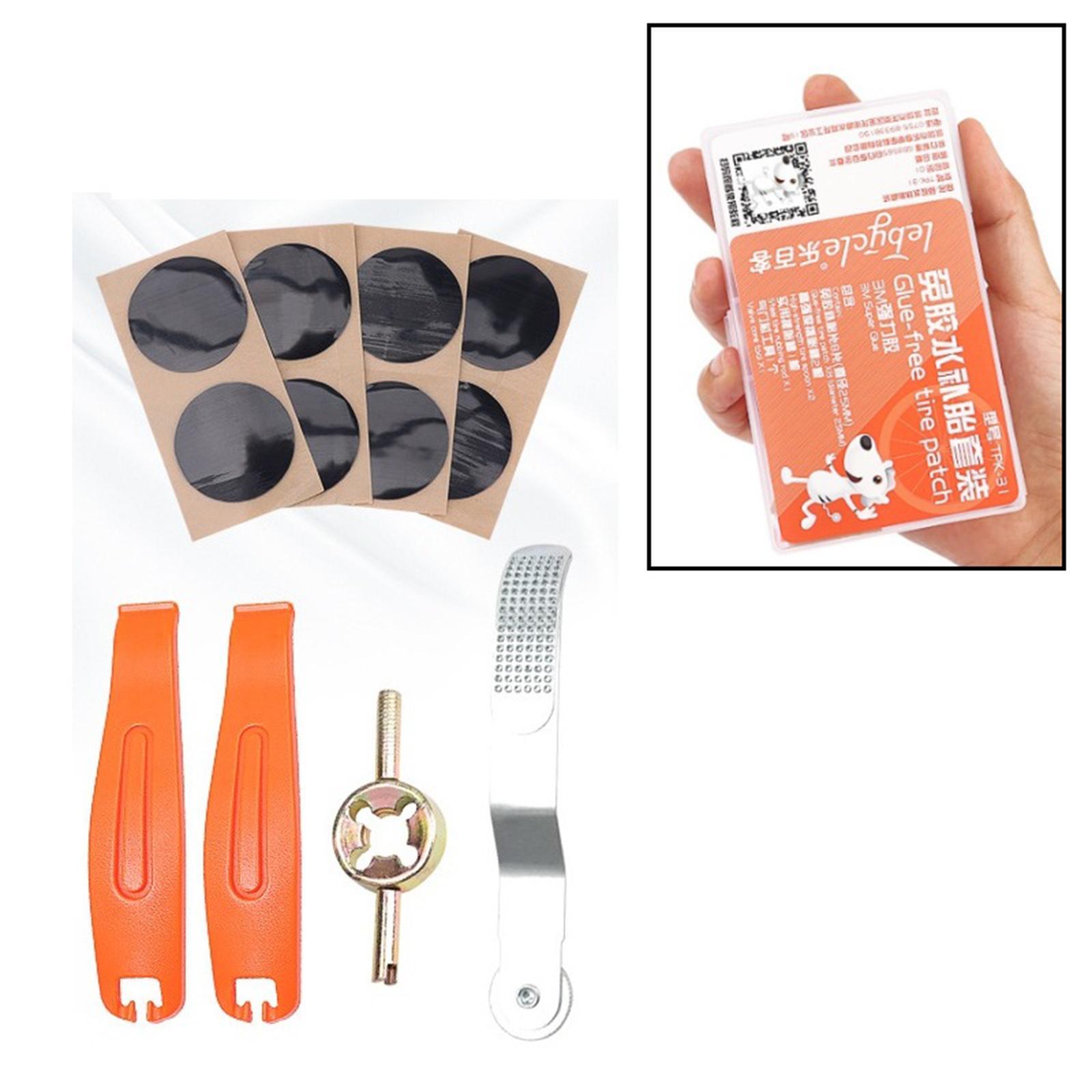 Bike Puncture Repair Tools Tire Patch Handy Maintenance Set Patch File Lever