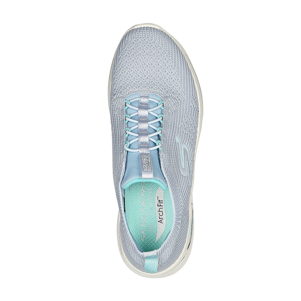 Skechers Nữ Giày Thể Thao Xỏ Chân Tập Gym, Thường Ngày, Đi Học, Đi Làm GOwalk Arch Fit Crystal Waves Arch Fit, Comfort Pillar Technology, Machine Washable, Ultra Go - 124882-GYAQ