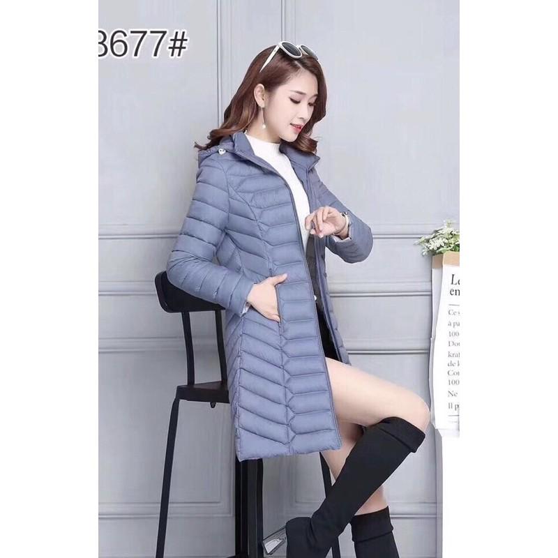 Mới! Áo khoác phao siêu nhẹ thân dài trần kép so hot hot!!!!