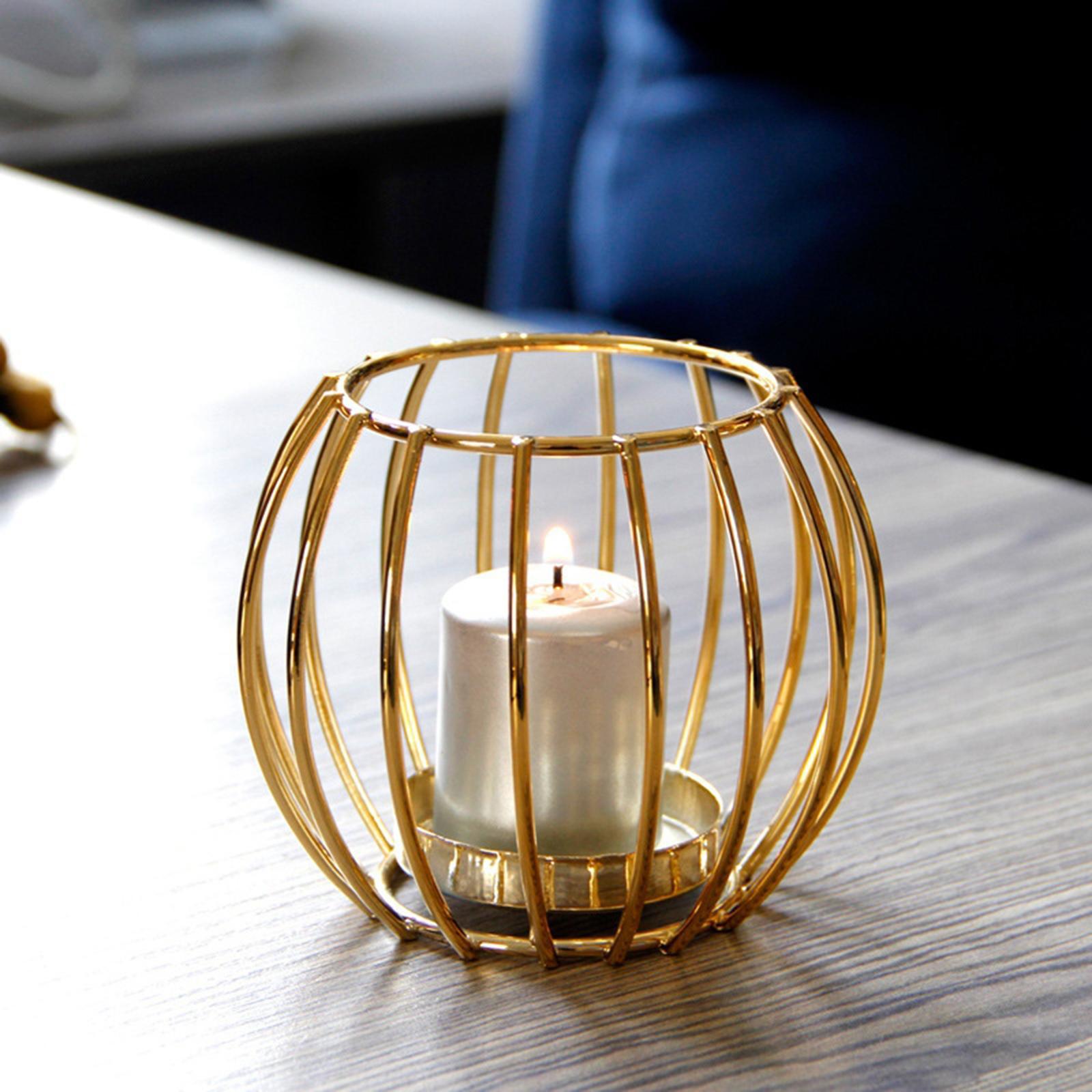 Metal Candle Holder Votive Candle Holder Centerpiece for Desktop Decoration