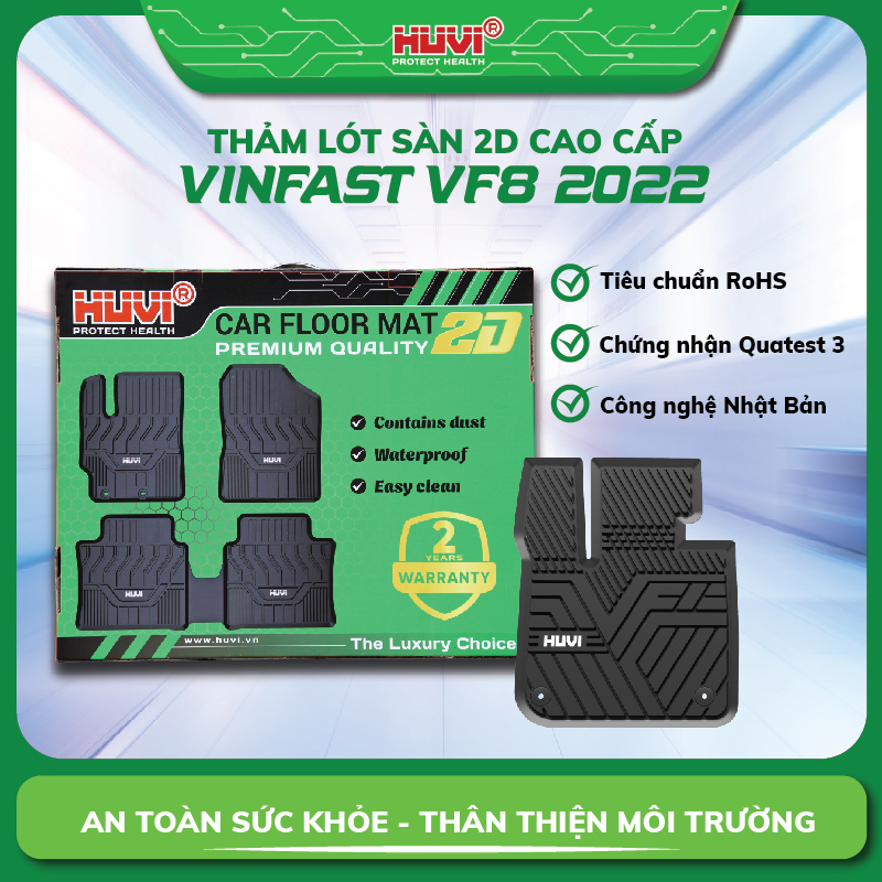 Thảm lót sàn ô tô Vinfast VF8 nhựa nguyên sinh TPE cao cấp