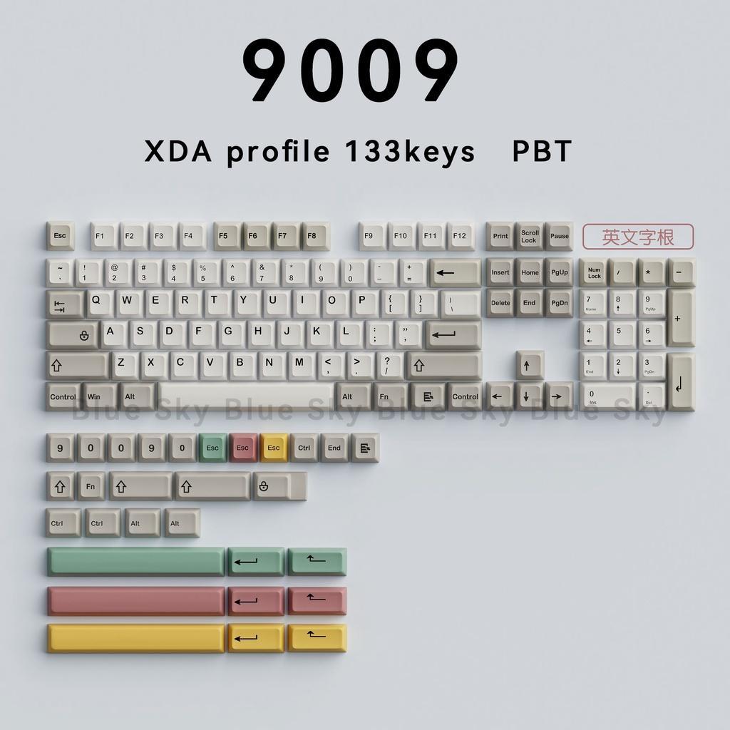 9009 Keycaps Vintage Style Cherry profile XDA Dye Sublimation PBT Keycap Fabric 61 68 71 84 87 980 104 108