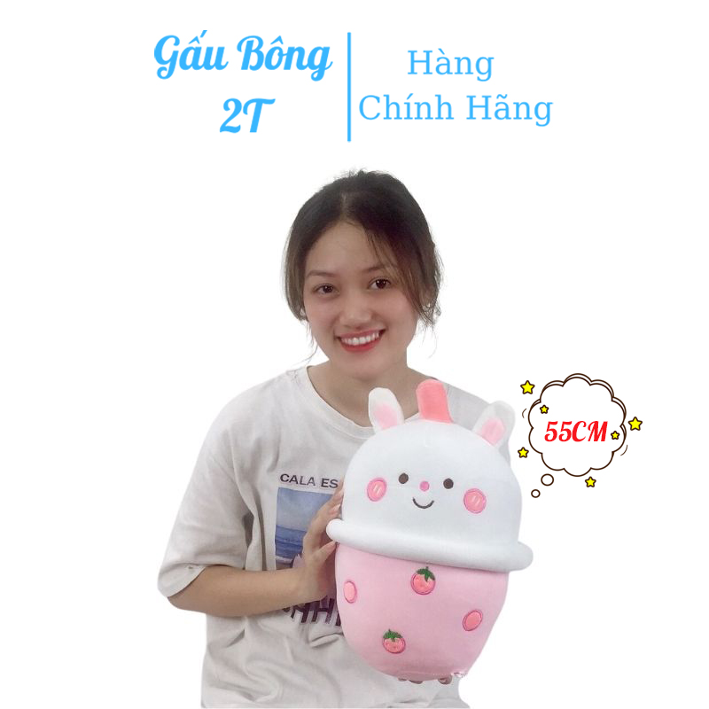 Gấu Bông Trà Sữa Hoa Quả Phong Cách Mới-Gấu Bông 2T-Gối Ôm, Thú Bông, Đồ Chơi Dành Cho Bé- Vải Nhung Co Giãn Bông Gòn Cao Cấp