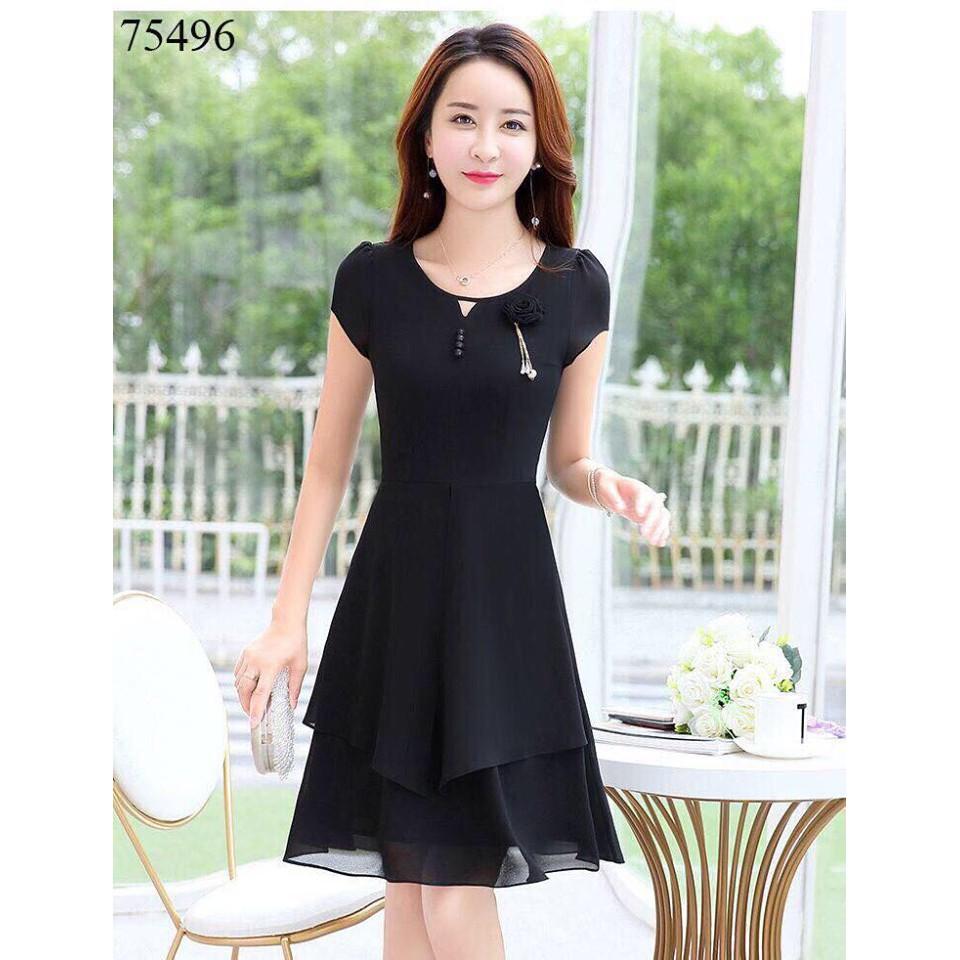 ĐẦM VOAN DỰ TIỆC KÈM HOA CỰC SANG TRỌNG-GK42