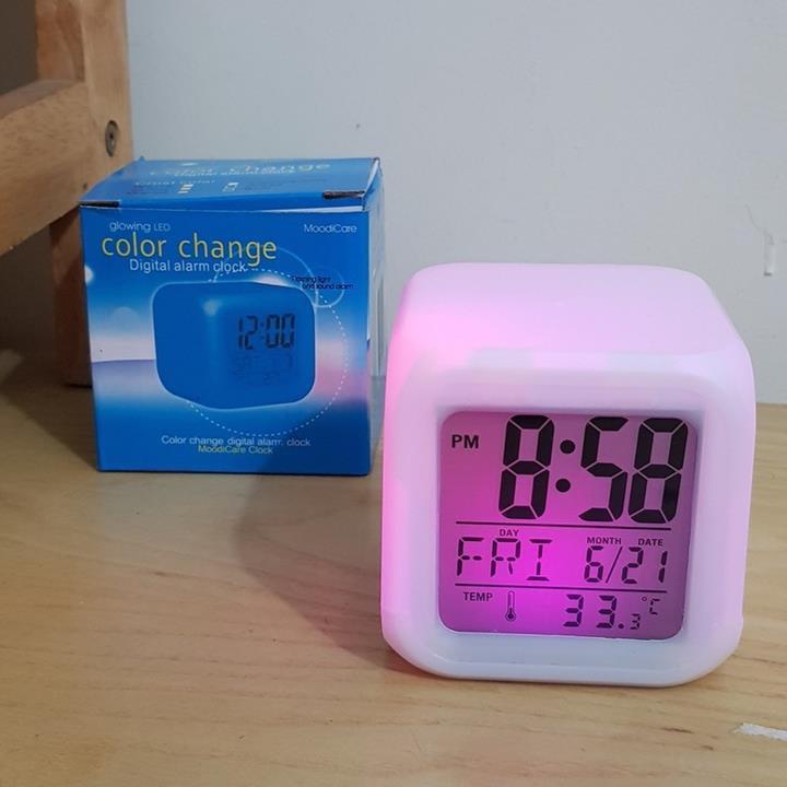 Đồng Hồ Báo Thức Điện Tử Để Bàn Màn Hình LED Đa Chức Năng: Thời Gian, Lịch, Báo Thức, Nhiệt Độ