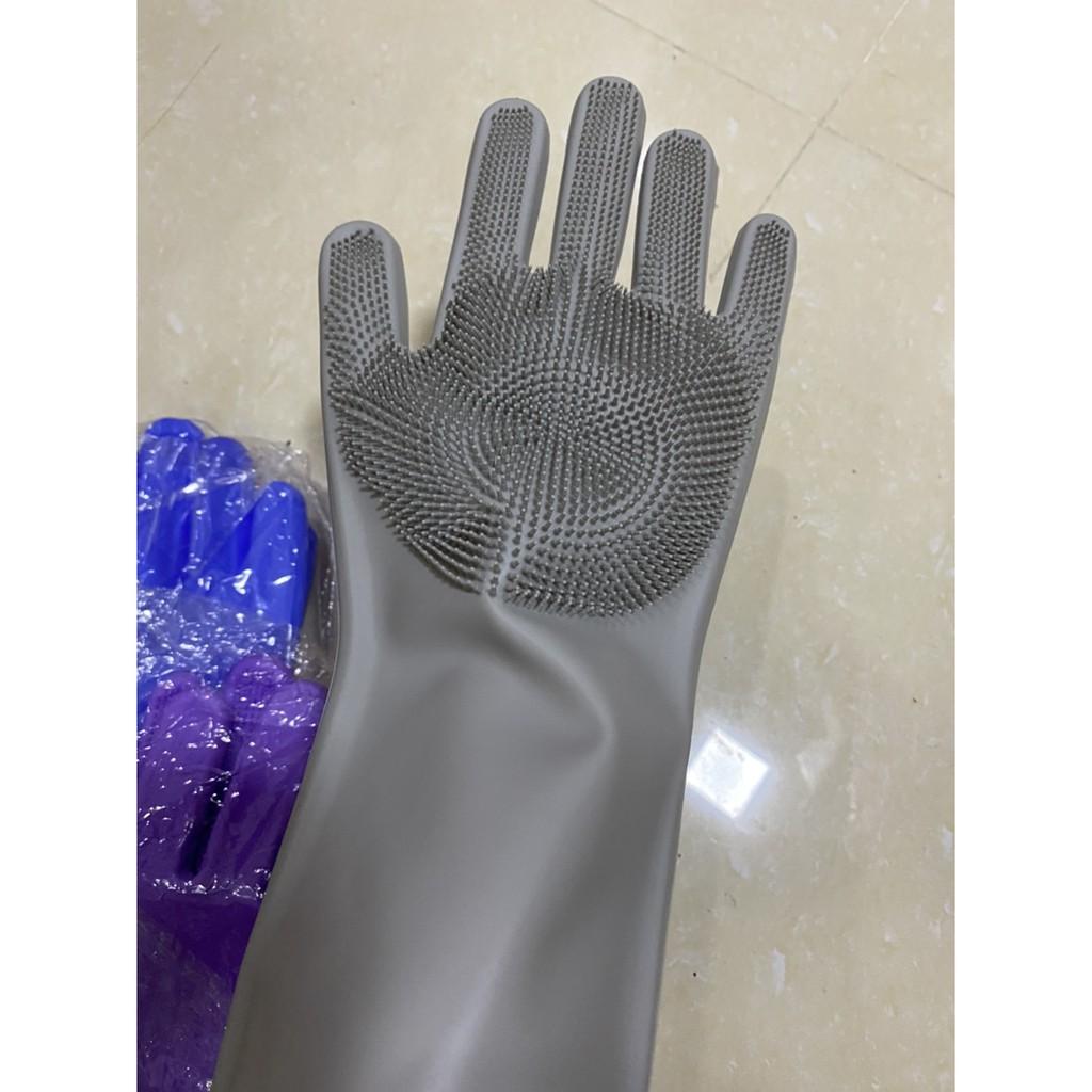 Găng Tay Silicon Rửa Bát Tạo Bọt