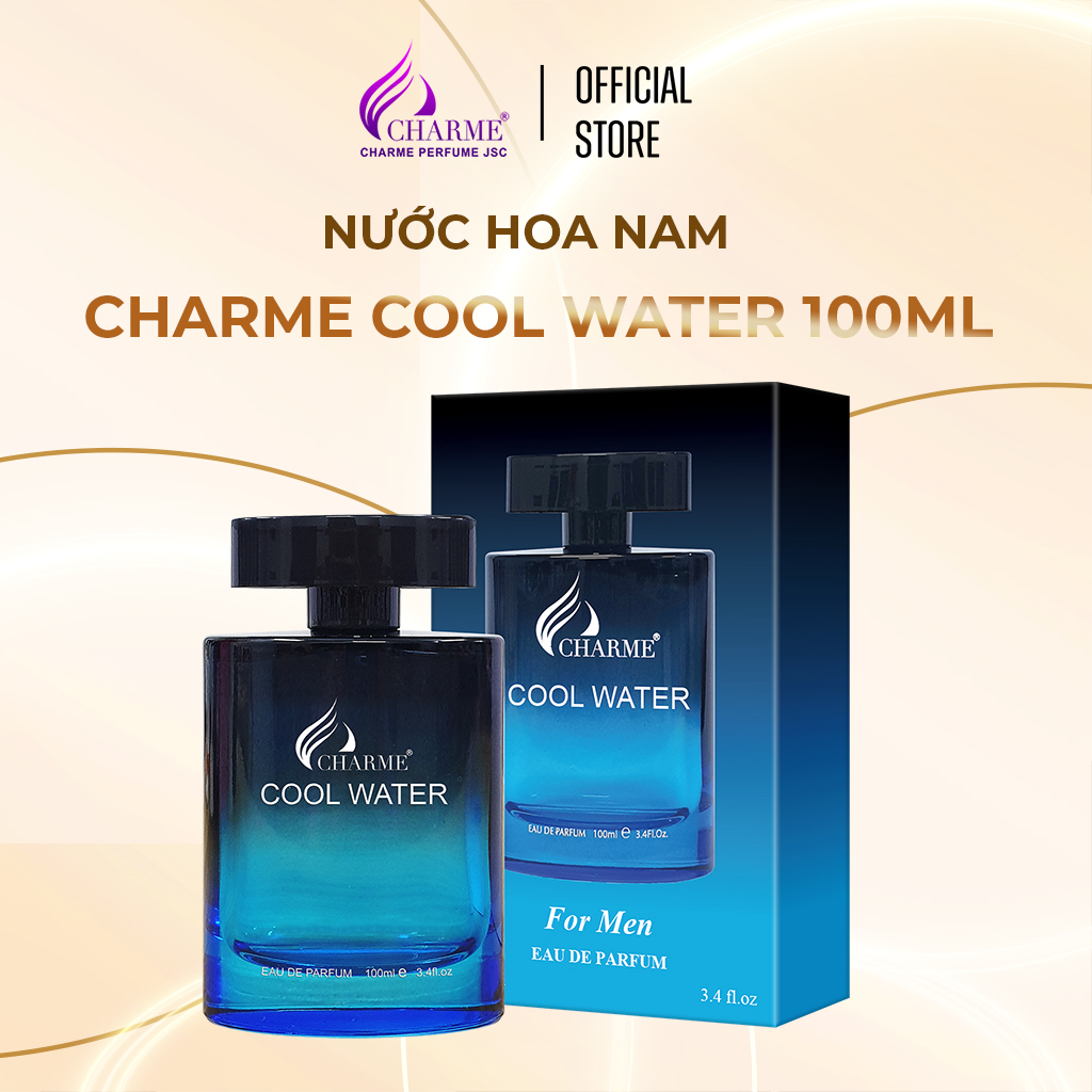 Nước Hoa Nam Thơm Lâu CHARME COOL WATER Hương Thơm Mạnh Mẽ Thanh Lịch Cho Các Quý Ông 100ml