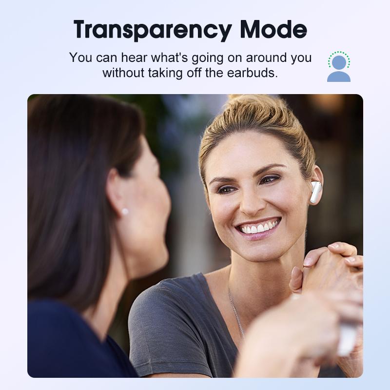 Tai nghe không dây QCY T13 ANC Bluetooth 5.3 TWS Tai nghe khử tiếng ồn ANC 4 Mics Tai nghe nhét trong tai ENC Tai nghe rảnh tay Màu sắc: Màu trắng kèm phụ kiện
