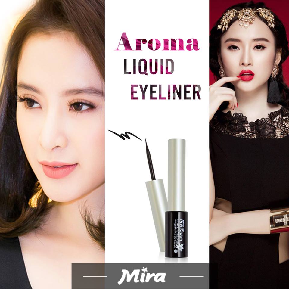 Kẻ mắt nước Mira Aroma Liquid Eyeliner Hàn Quốc 7ml tặng kèm móc khoá