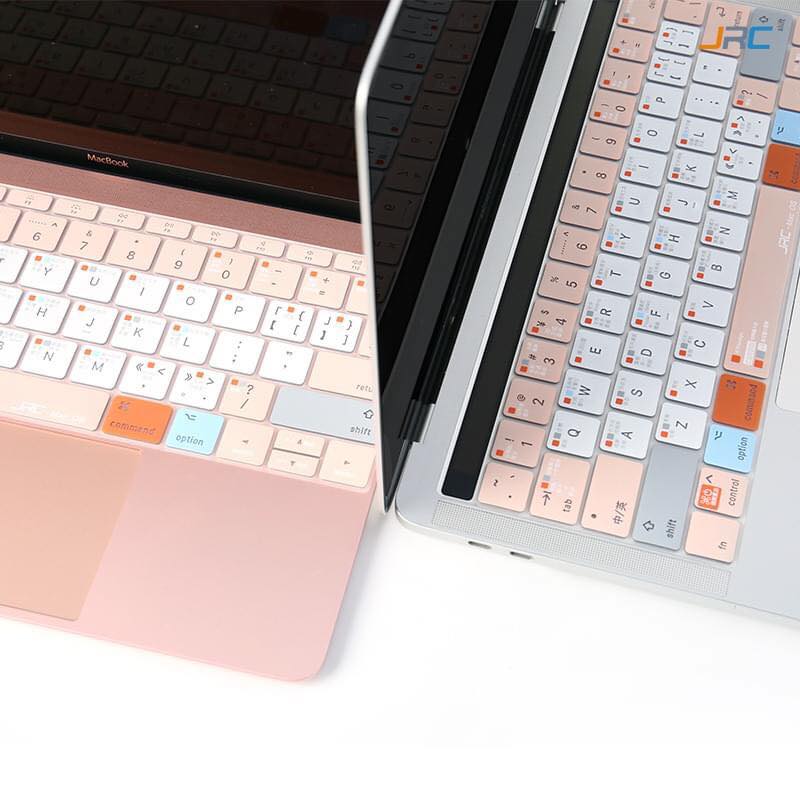 Miếng lót, Phủ Bàn Phím Macbook JRC Shortcut - Mix Orange - Chất liệu TPU cao cấp, Chống nước, bụi bẩn - Hàng Chính Hãng