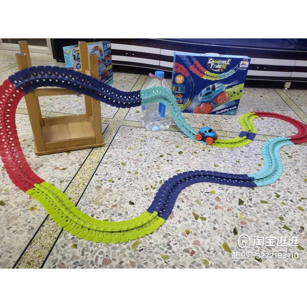 ️️ ĐỒ CHƠI LẮP RÁP ĐƯỜNG ĐUA Ô TÔ THÔNG MINH VƯỢT MỌI ĐỊA HÌNH KÈM Ô TÔ CHẠY TỰ ĐỘNG CÓ ĐÈN PHÁT SÁNG