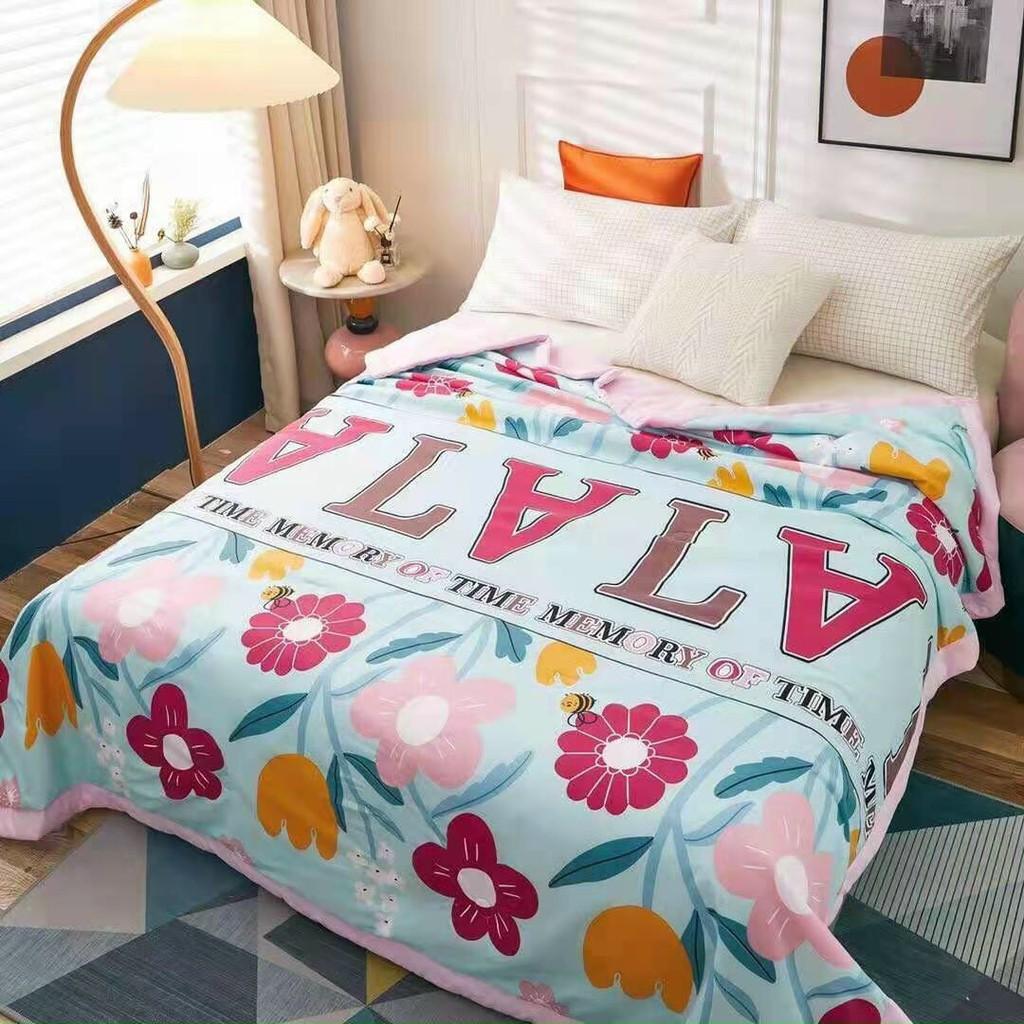 Chăn Cotton Đũi Zaza Home M2T bedding chăn hè nhập khẩu mềm mịn mát kich thước 2m x 2m2