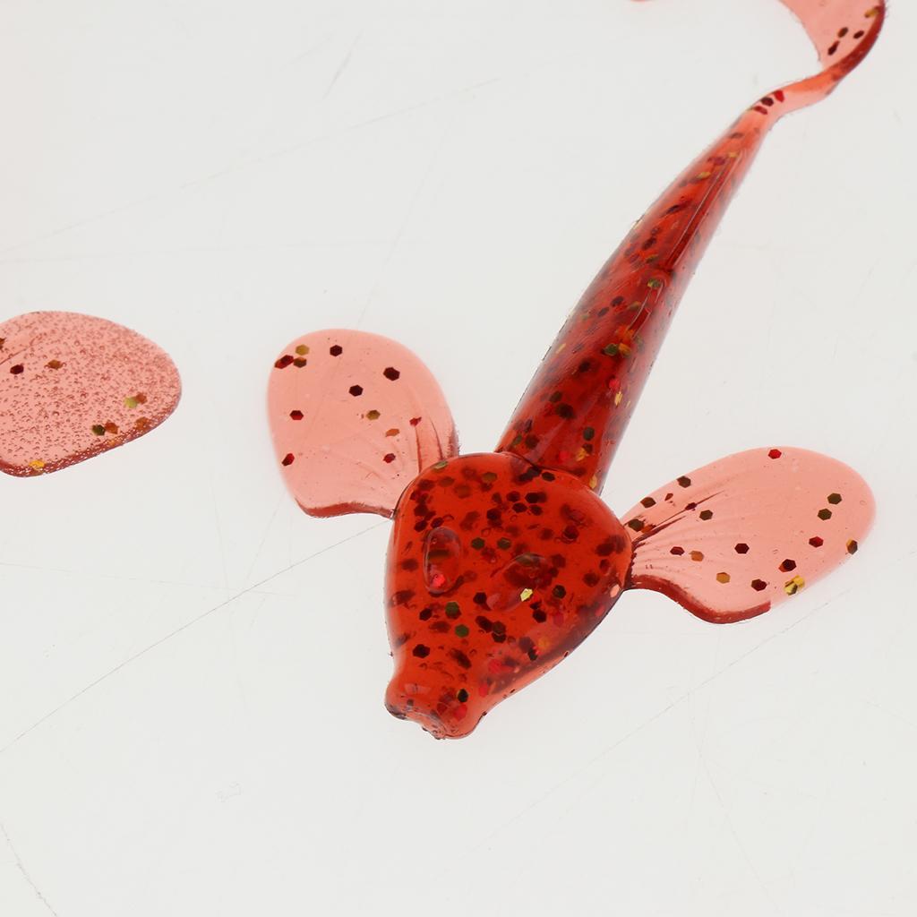 6x Grub Worm Soft for Bass Perch