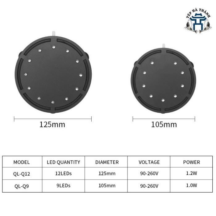 Đèn Led Tròn - Đĩa Sủi Khí Nhiều Màu Sắc Trang Trí Bể Cá Cảnh