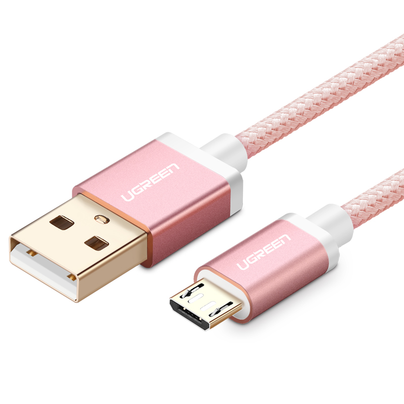 Dây Micro USB sang USB 2.0 cao cấp dài 1M UGREEN US134 10824 (Đen) - Hàng chính hãng