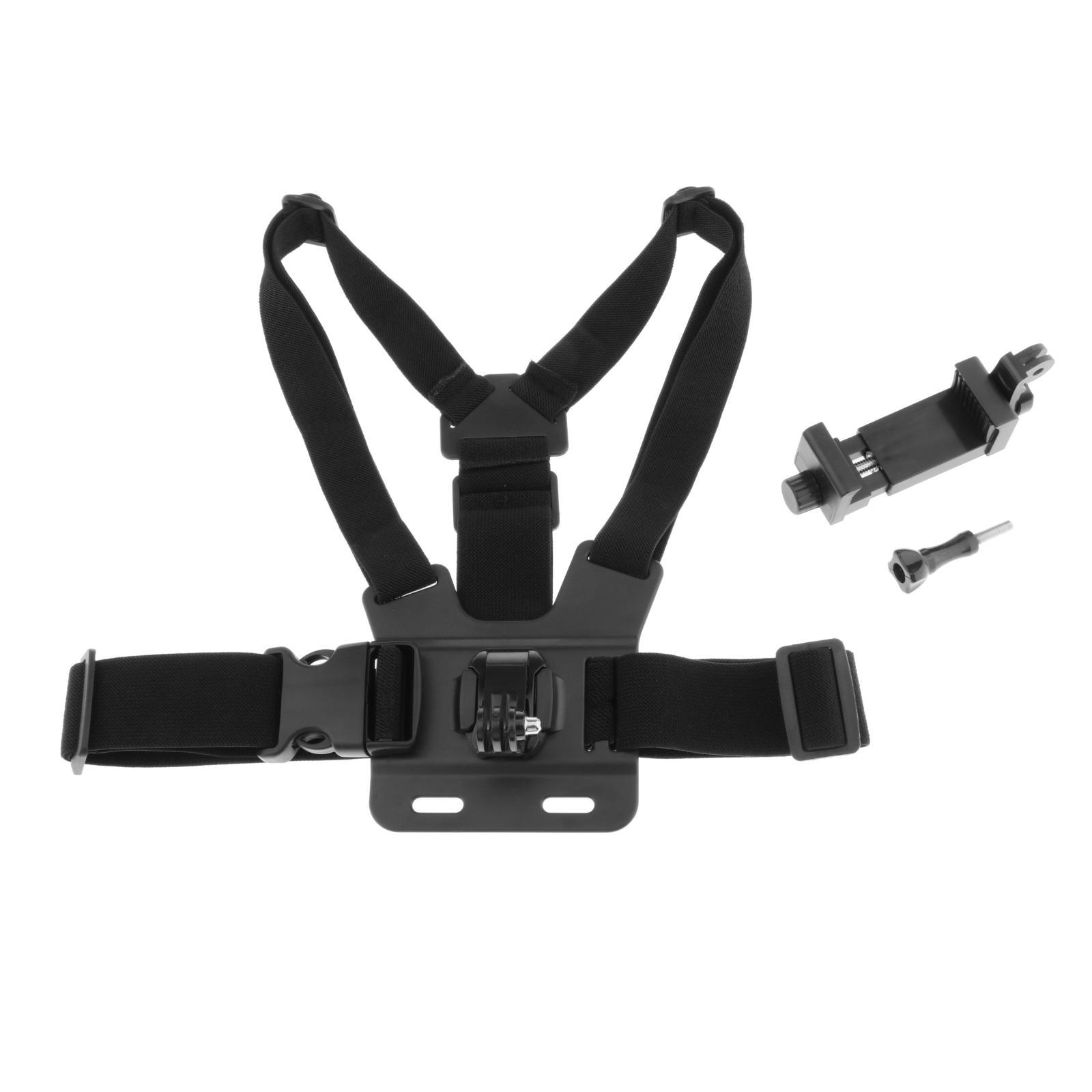 Adjustable Phone Chest Mount Harness Strap Holder Portable Fitness Mobile Clip