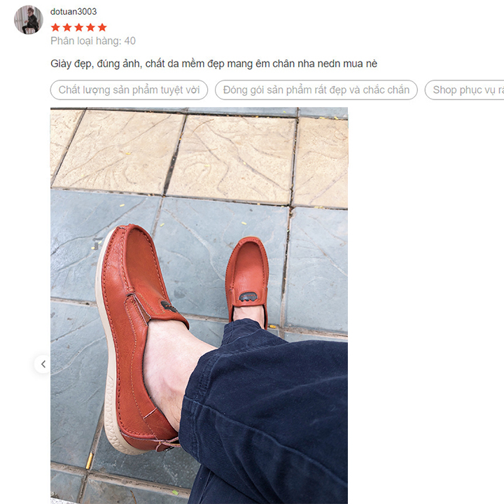 [Tặng Kèm Đồng Hồ Nam] Giày Lười Nam Da Bò Cao Cấp Đế Khâu Ôm Chân GLDB03