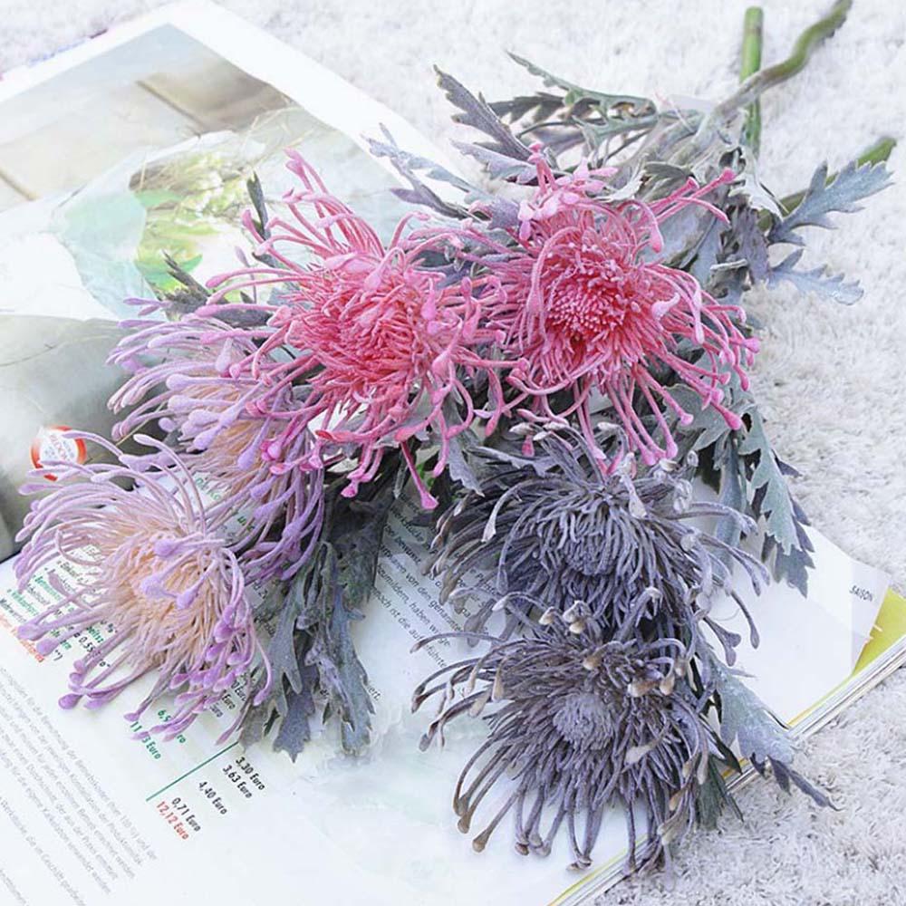 Cành 2 Bông Hoa Giả Trang Trí