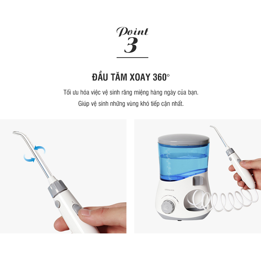 Máy Tăm Nước LocknLock Oral Irrigator ENR111BLU - Màu Xanh Dương