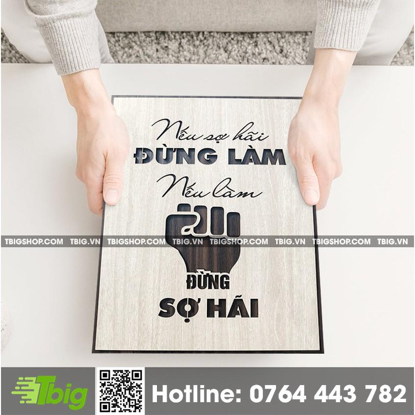 Tranh tạo động lực TBIG020 - Nếu sợ hãi đừng làm, nếu làm đừng sợ hãi