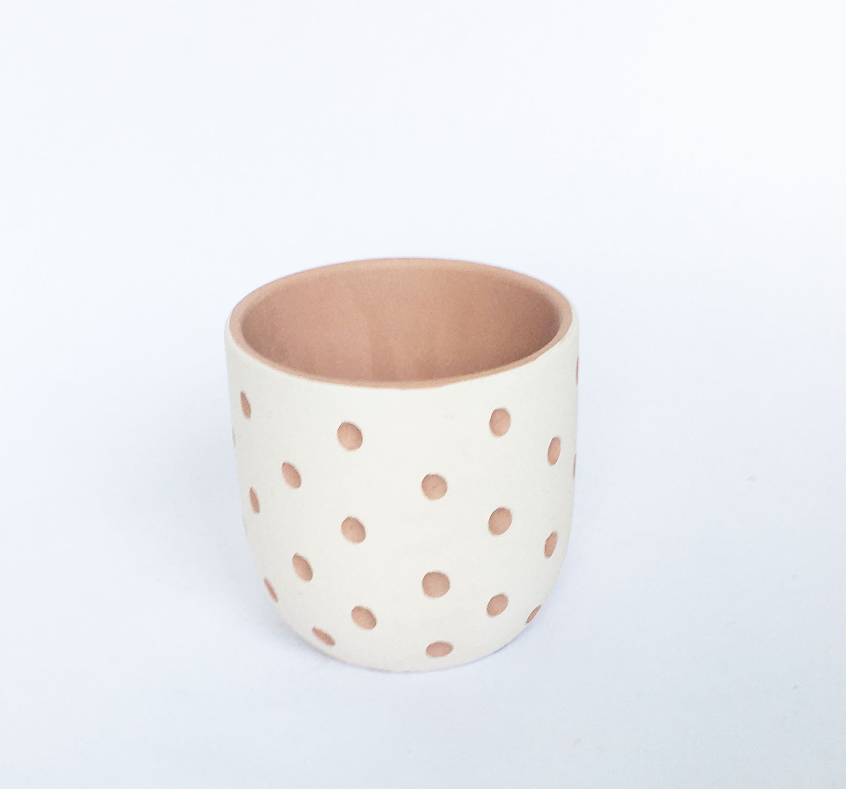 Chậu đất nung - chậu trứng họa tiết lỗ tròn KT 10x10cm, chậu trồng cây cảnh sen đá xương rồng