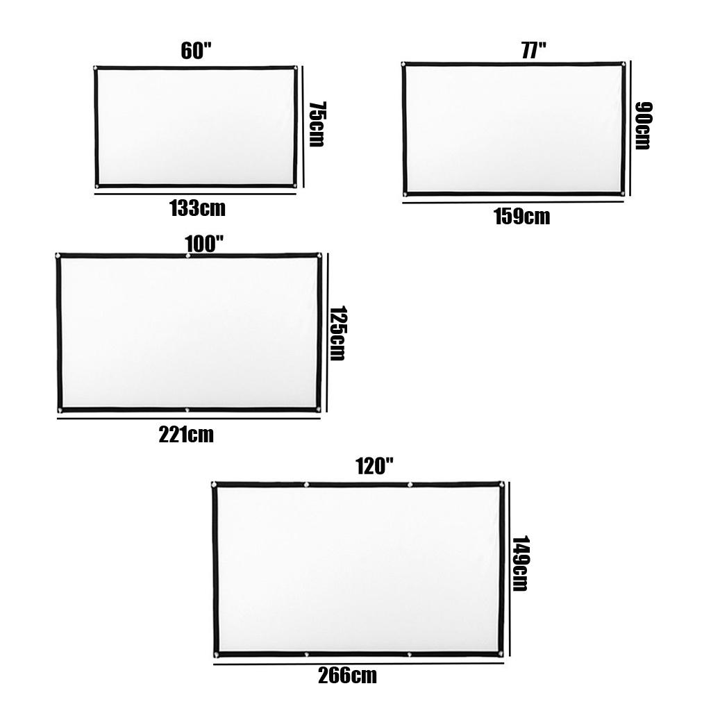 Outdoor Portable Projector Screen Soft Home Cinema Movie Screen