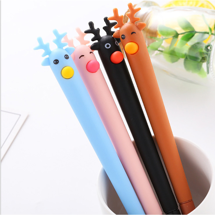 Combo 3 bút bi nước hoạt hình giao ngẫu nhiên BB15 Tuần lộc