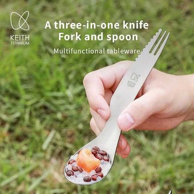 Muỗng đa năng 3 trong 1 (Muỗng Dao Nĩa) Keith Titanium Ti5231