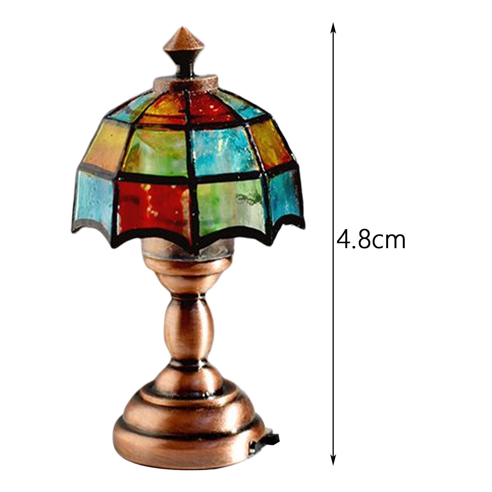 2x Modern 1/12 Scale Dollhouse Table Lamp with Floor Light Model Living Room Supplies Decor