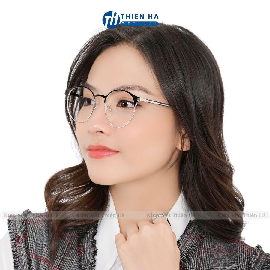 Gọng kính tròn nữ cao cấp Thiên Hà OPTICAL thiết kế độc quyền chất liệu nhẹ Metal Acetate cao cấp màu sắc lạ JOLIE JL003