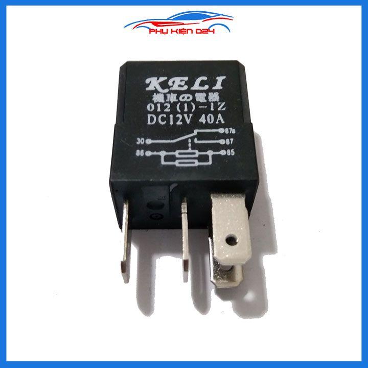 Rơ le, relay điều hòa ô tô 4 chân chịu dòng 40A điện áp 12V/24V hai màu đỏ, cam