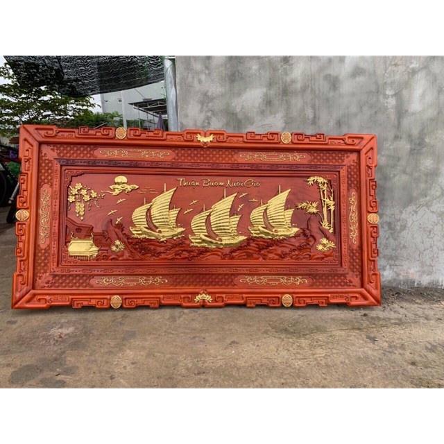Tranh gỗ thuận buồm xuôi gió ngang 2m Nội Thất