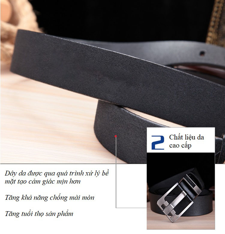 Dây Thắt Lưng Nam Mặt Đồng Nguyên Miếng DL03