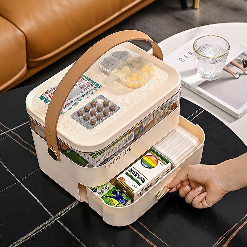 Hộp Đựng Thuốc Cỡ Lớn Nhiều Tầng Tiện Dụng Cho Gia Đình