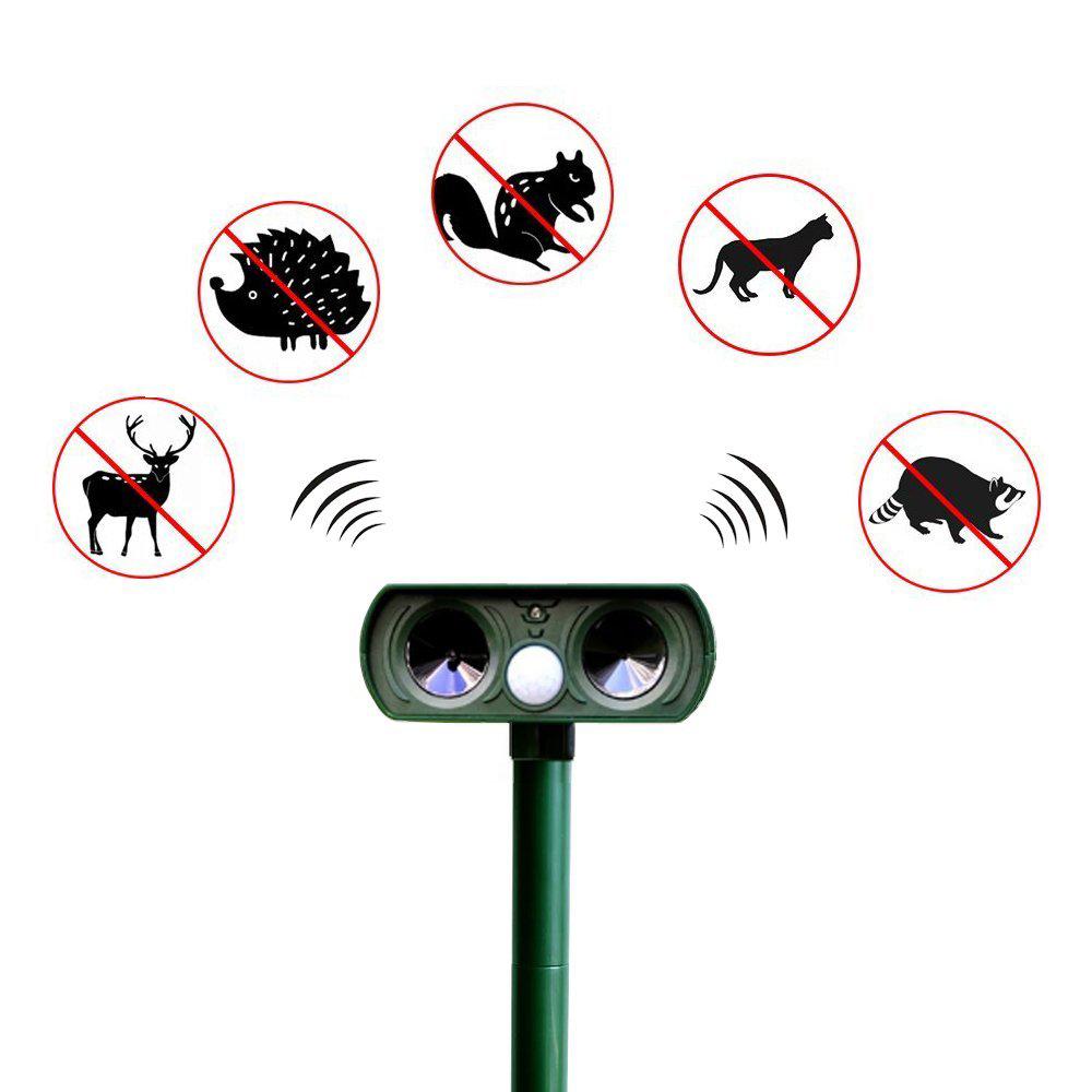 Máy đuổi sâu bọ, động vật đặt ngoài trời bằng sóng siêu âm tần số 25-61KHz sử dụng năng lượng mặt trời,không thấm nước