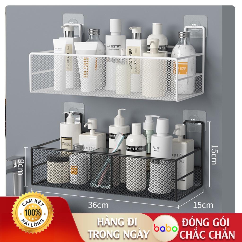Giá treo đồ bằng sắt mỹ thuật tự dính không đục lỗ Kệ Phòng tắm nhà vệ sinh bồn rửa mặt babo