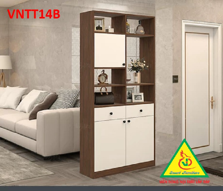 TỦ KỆ TRANG TRÍ KIÊM VÁCH NGĂN TNTT14 - Nội thất lắp ráp Viendong Adv