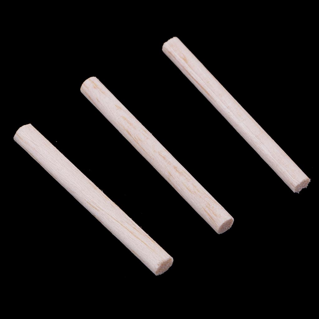 80 Chiếc Balsa Gậy Gỗ Gỗ Dowel Thanh Đường Kính 5 Mm Thủ Công Chưa Hoàn Thành Gỗ Tự Nhiên-50 Mm/ 120 Mm/300 Mm