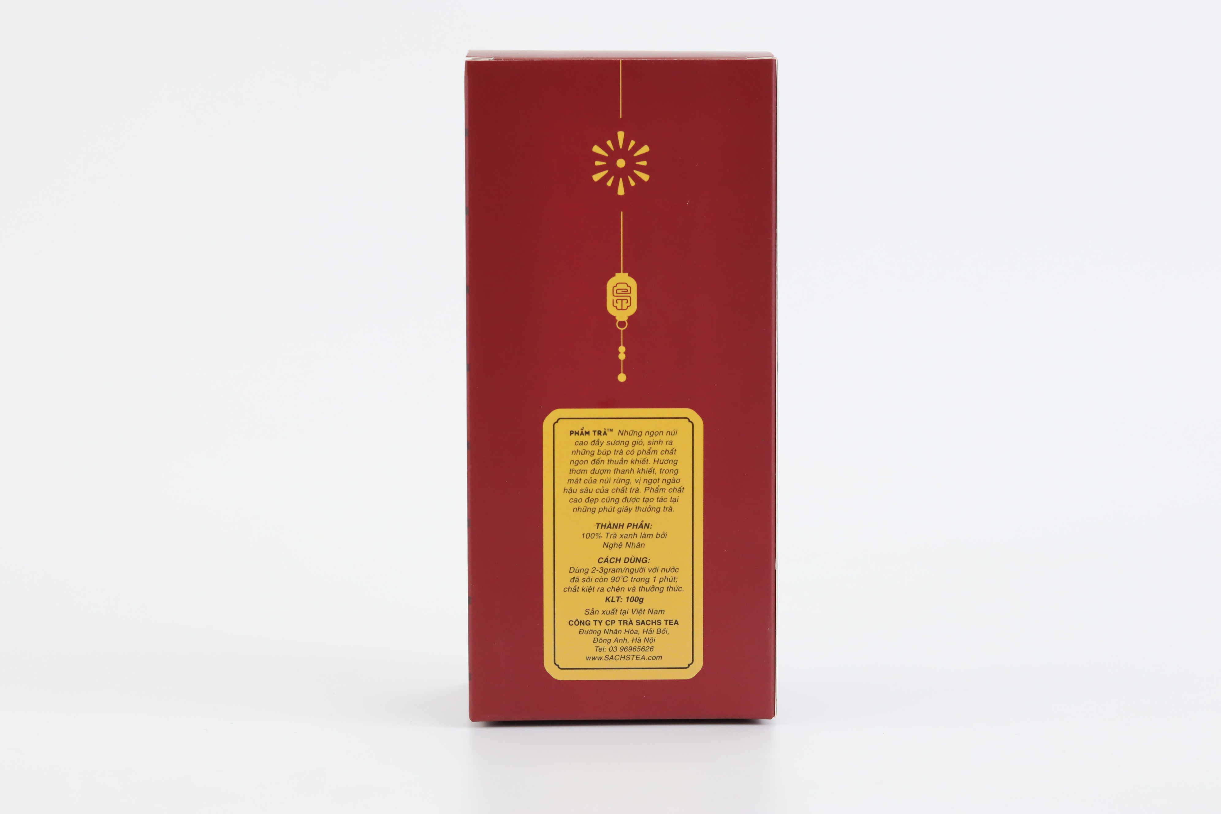 Hình ảnh Trà xanh Bạch Hạc SACHS TEA 1773 chè hữu cơ thái nguyên phẩm trà cao cấp 100g/hộp