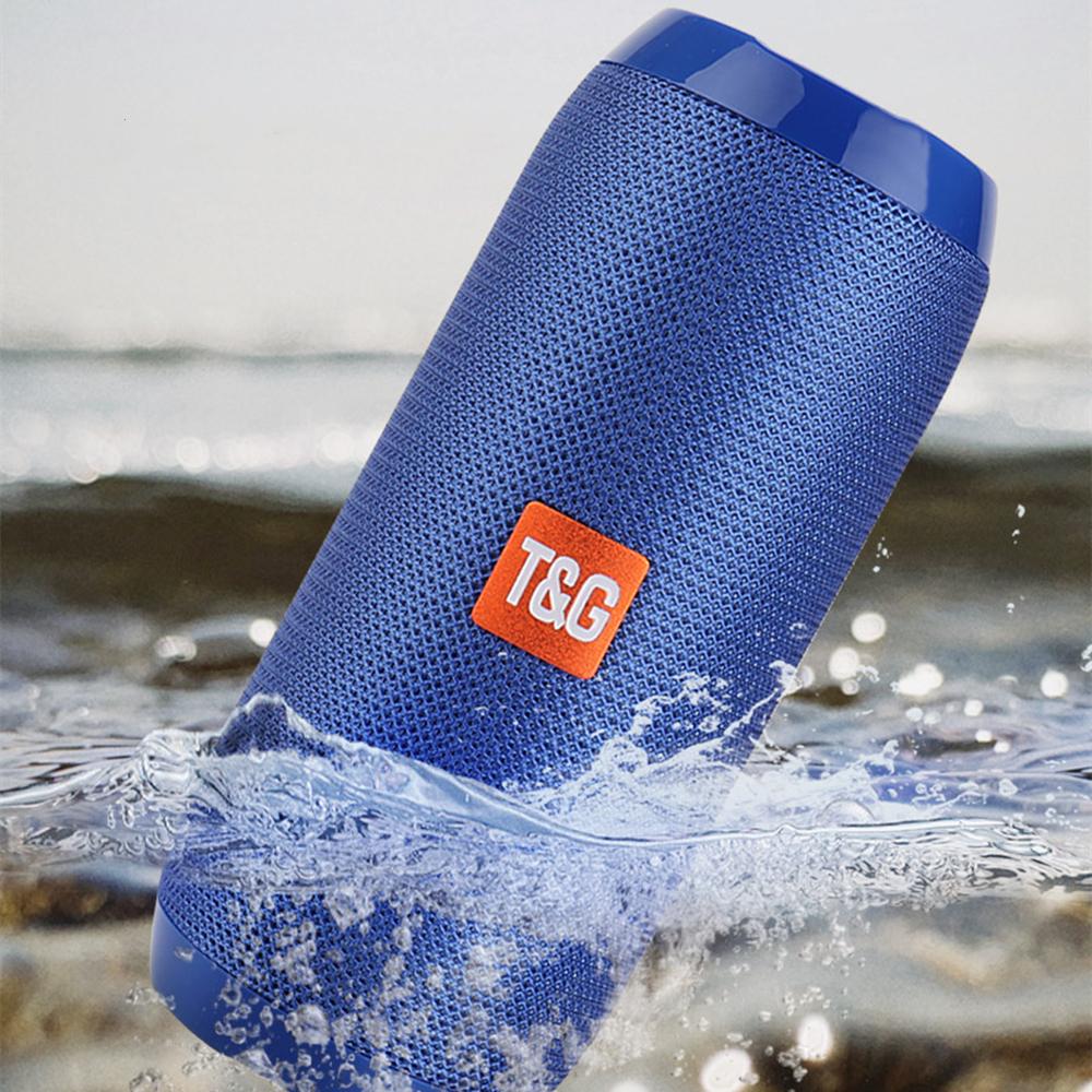 Loa di động không thấm nước ngoài trời Bluetooth 5.0 Loa siêu loãng phụ không dây TF Thẻ U Disk Aux Input Deep Bass Hifi Stereo loa màu