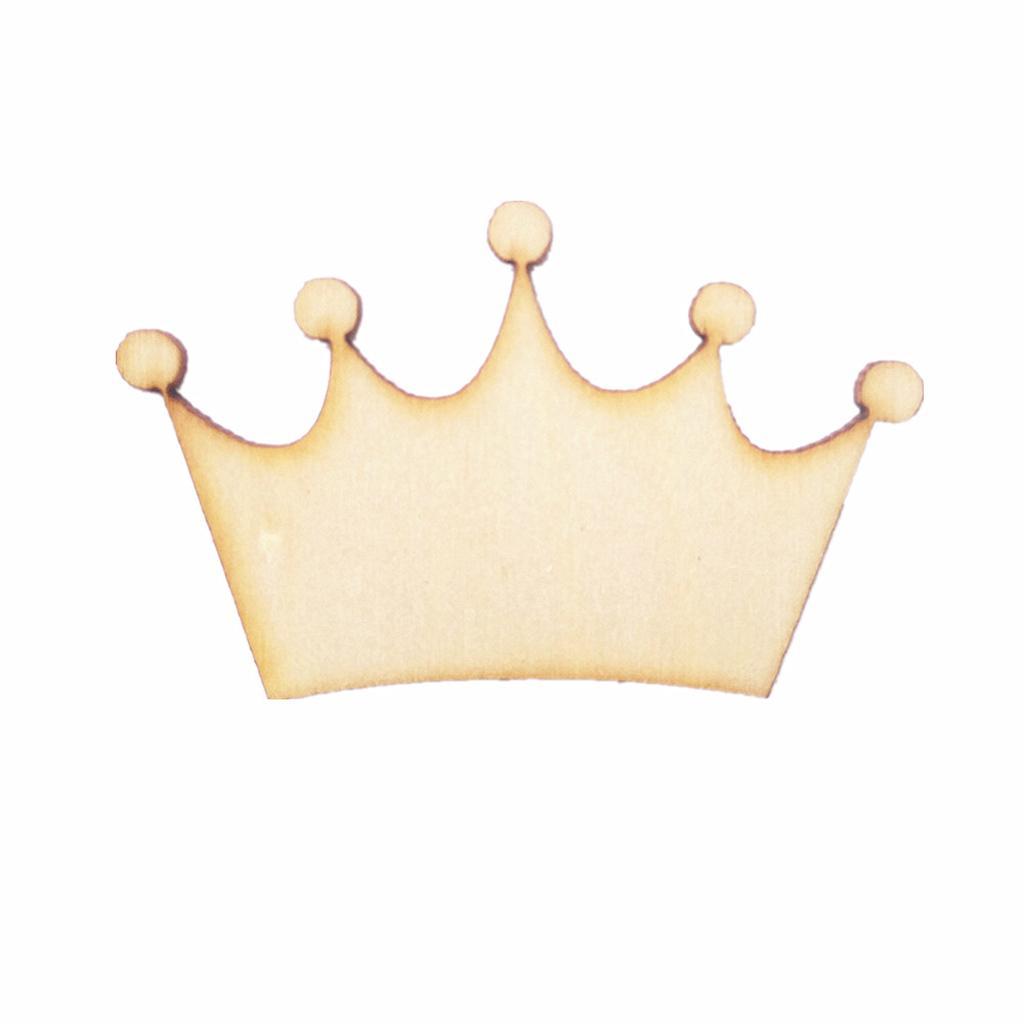 4-5pack 24 Pieces Unfinished Crown Shape Wooden Pieces DIY Craft Embellishments