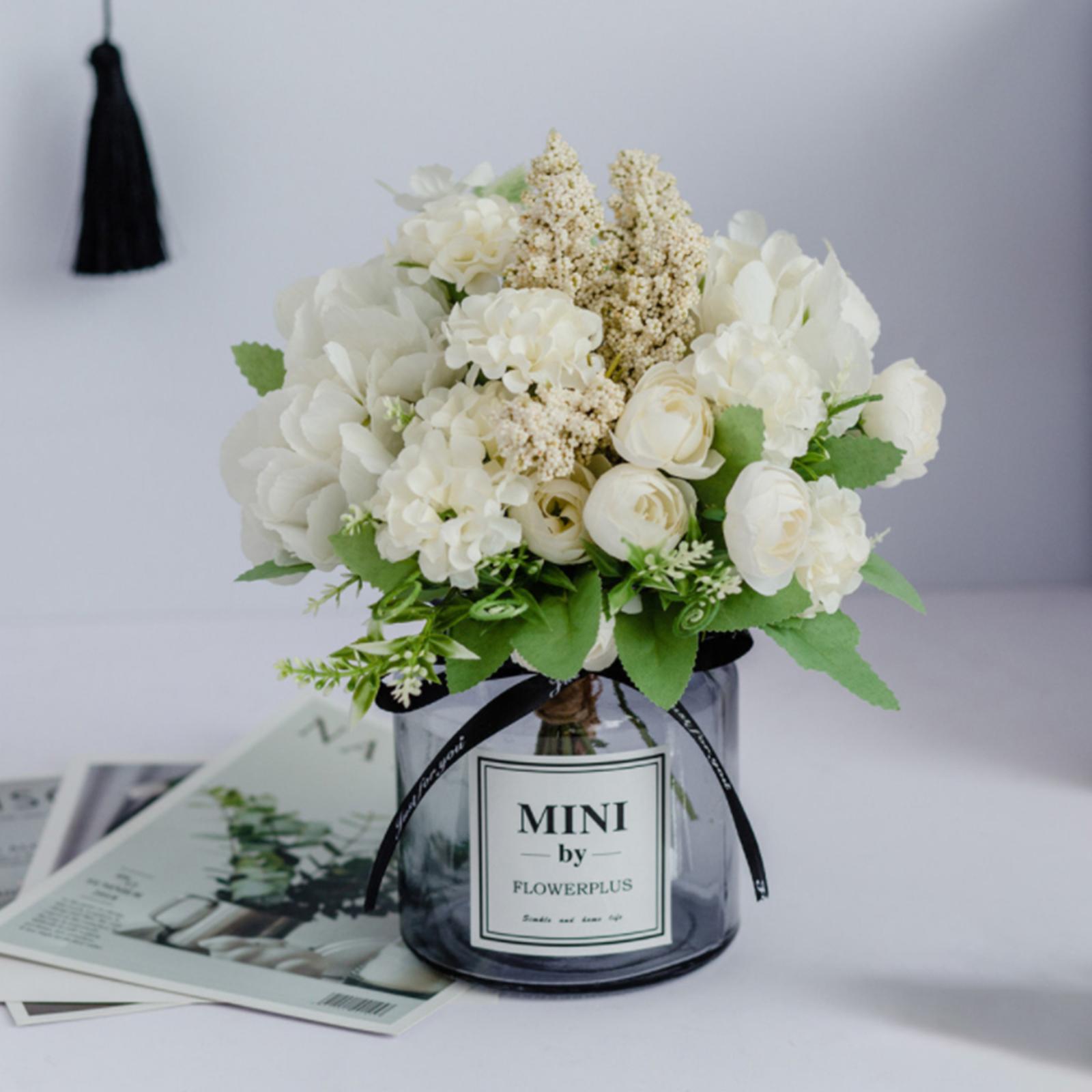 Artificial w/ Dining Table Decor Photo Props White